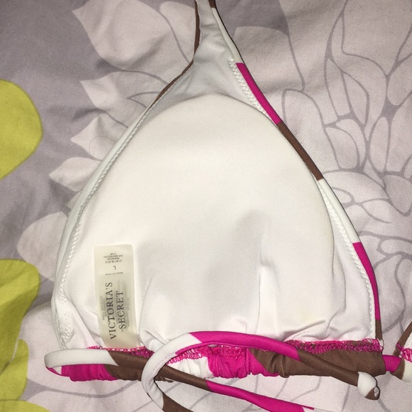 Victoria's Secret Striped Pink Halter Bikini L/S - Picture 8 of 8